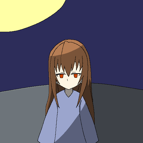 月明かりと少女